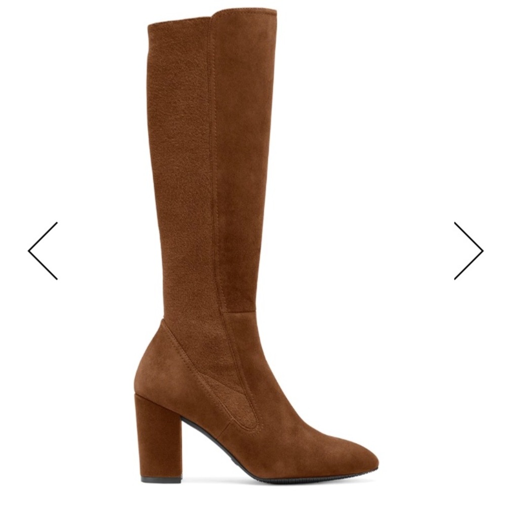 STUART WEITZMAN LIVIA 80 BROWN SUEDE BOOT
